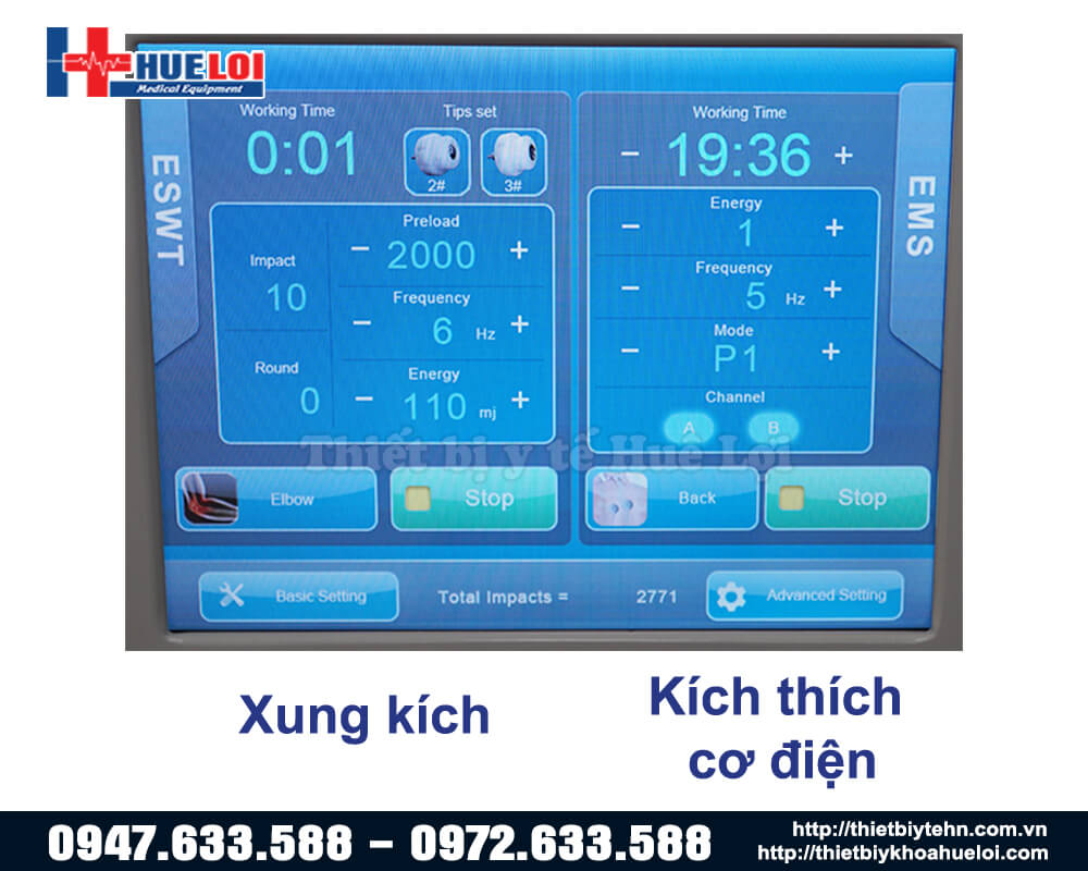 màn hình điều khiển máy xung kích đa năng 