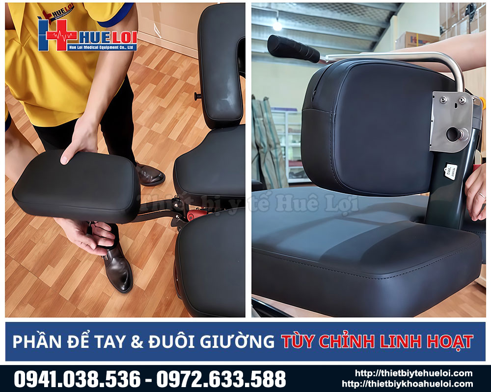 các phần tay, đuôi giường tác biệt điều chỉnh linh hoạt