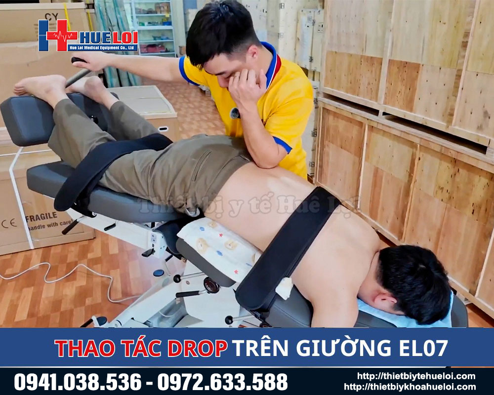thao tác DROP trên giường tác động cột sống EL07