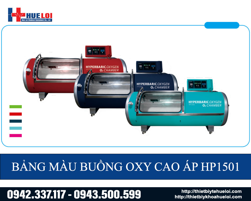 Bảng màu của buồng oxy cao áp HP1501