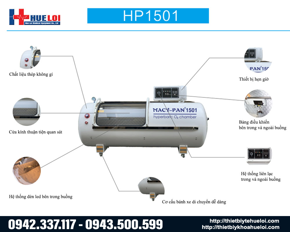 Hệ thống trị liệu oxy cao áp Macy Pan HP1501