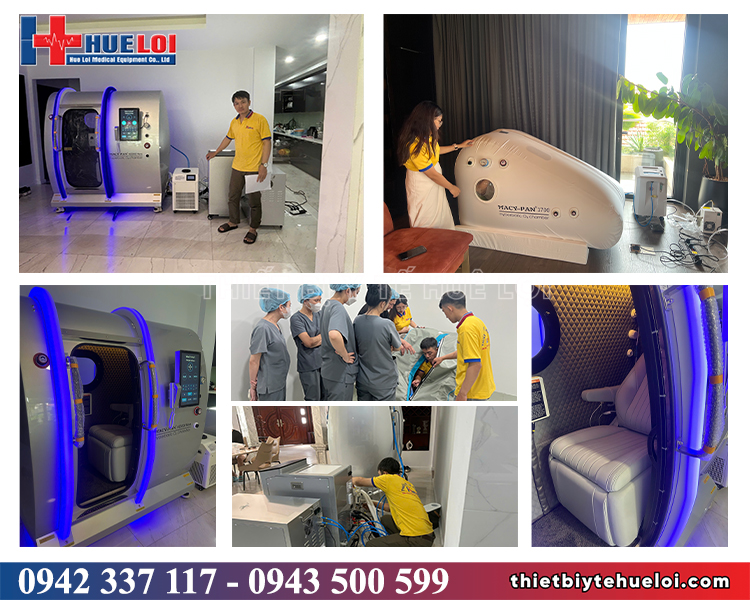 Công Ty TBYT Huê Lợi bàn giao hệ thống buồng Oxy cao áp L1 phục hồi chức năng
