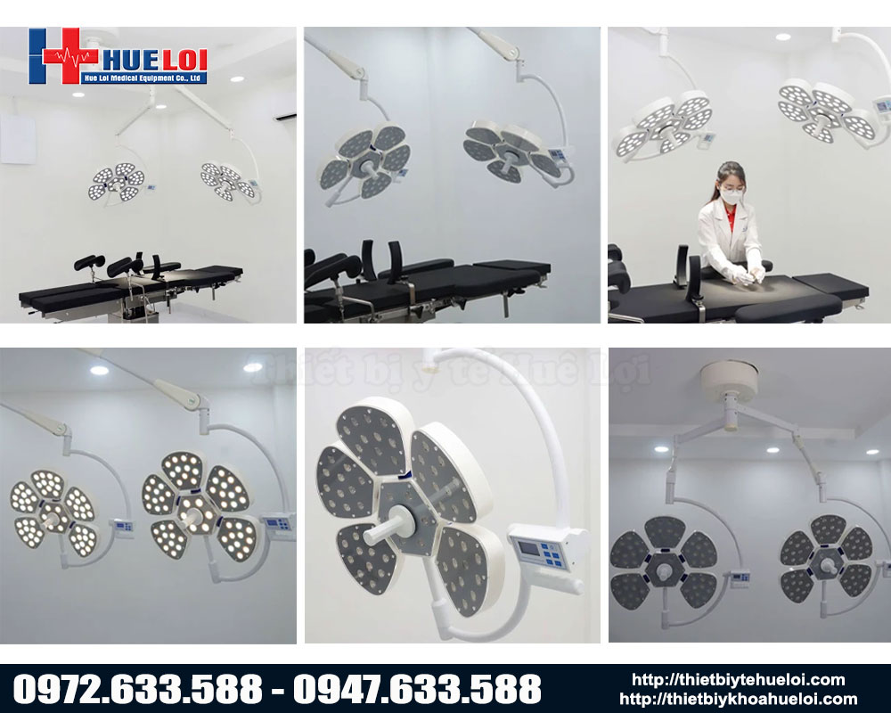 đèn phẩu thuật 2 nhánh treo trần cao cấp