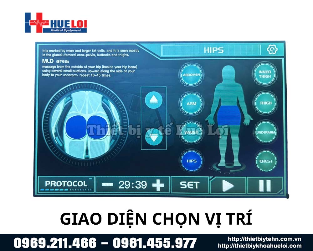 Các vùng có thể điều trị bằng máy laser công suất thấp