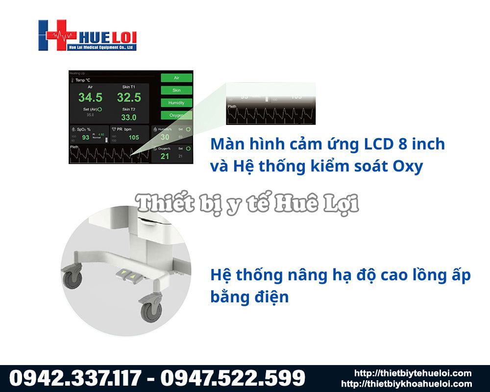 Bảng điều khiển cảm ứng lồng ấp Ecola 3000