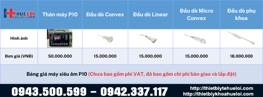 bảng giá máy siêu âm xách tay p10