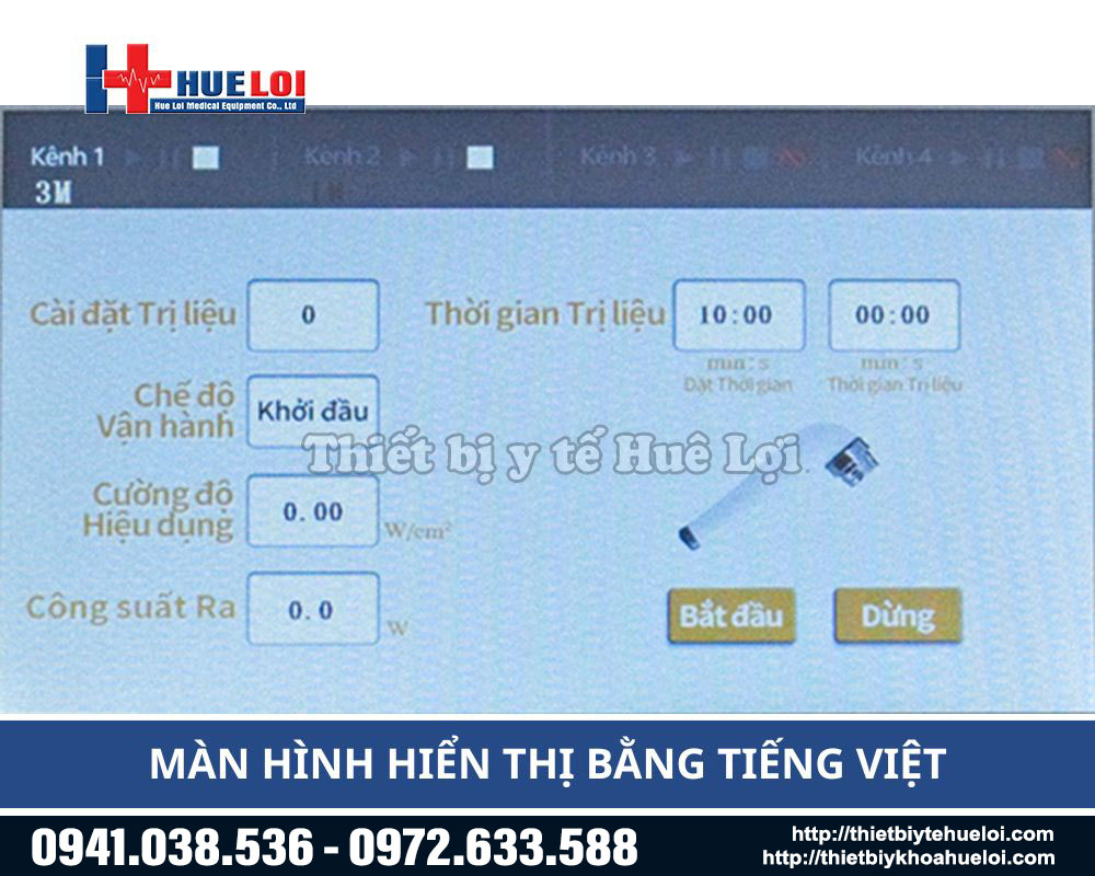 Giao diện điều khiển m&aacute;y si&ecirc;u &acirc;m trị liệu hb810b