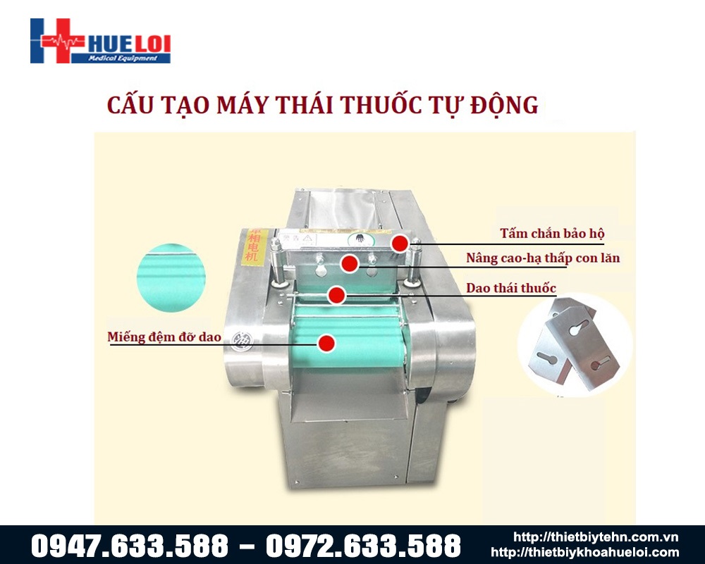 chi tiết máy thái thuốc đông y