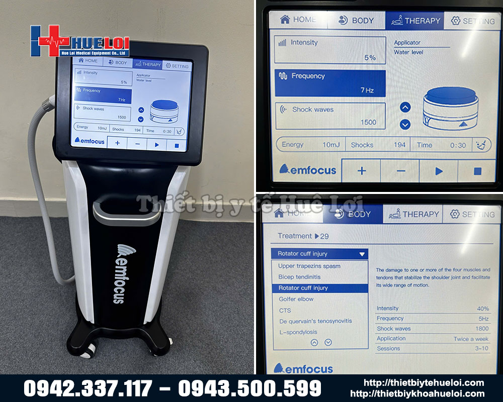 máy xung kích hội tụ emfocus