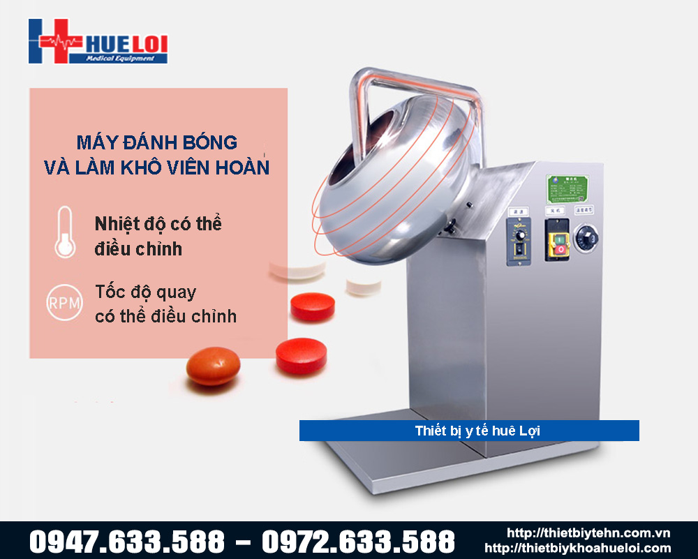 máy bao viên đánh bóng thuốc hoàn