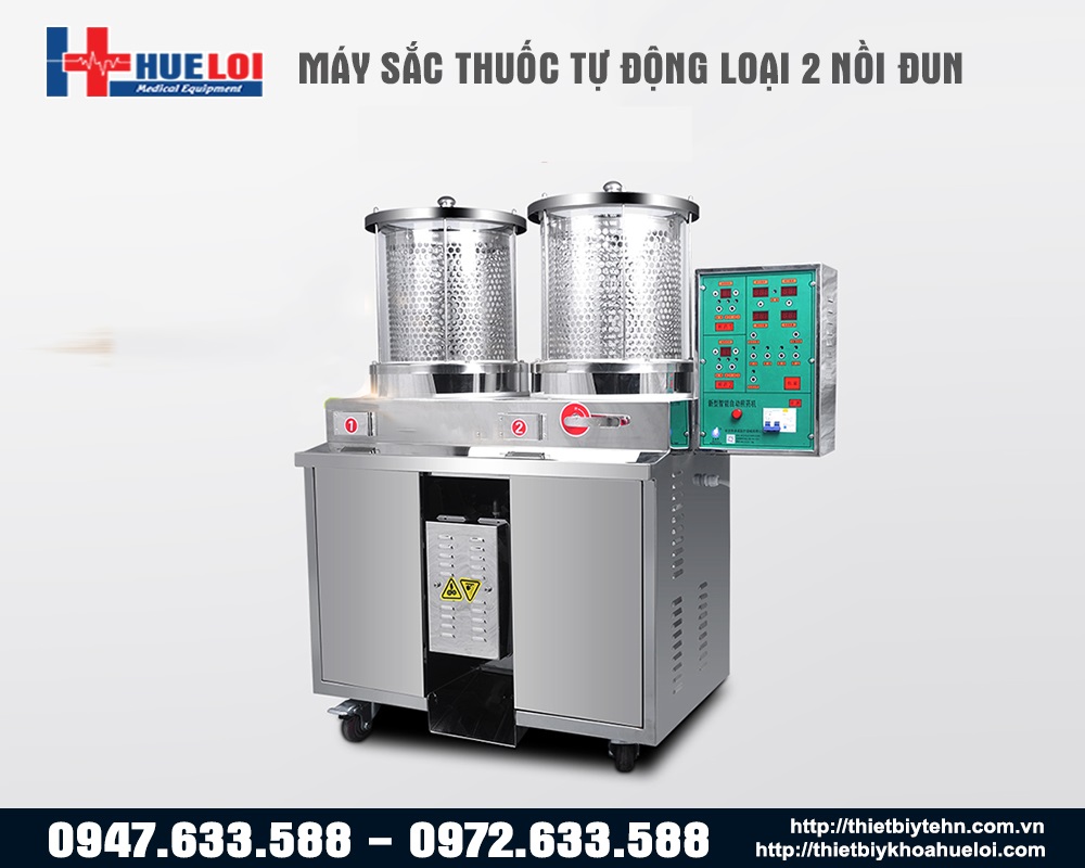 máy sắc thuốc đóng túi tự động 2 nồi