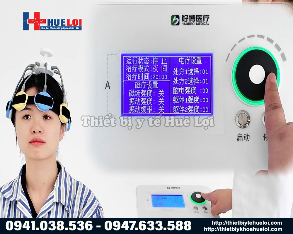 Bảng điều khiển chi tiết của máy từ trường xuyên sọ HB510B