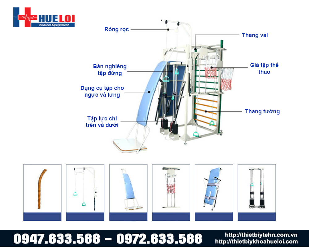 bộ dụng cụ tập phục hồi chức năng 7 phần