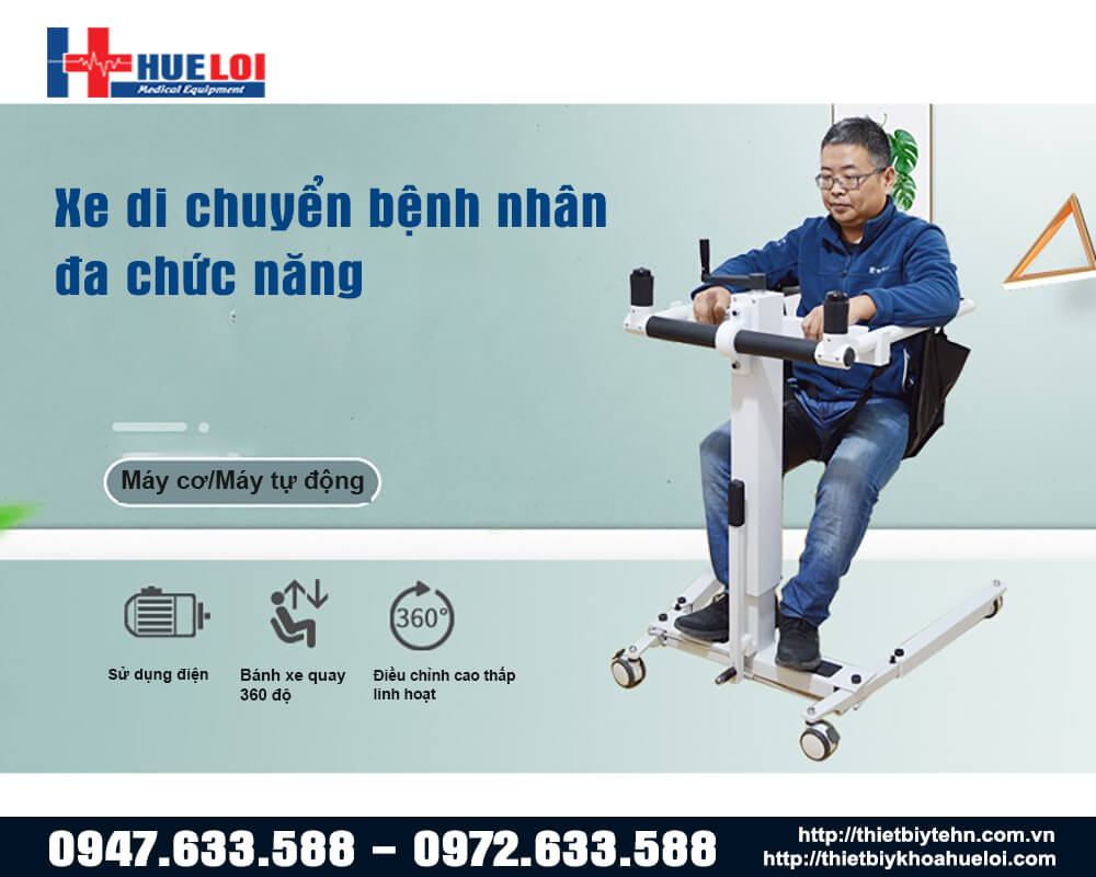 xe lăn di chuyển bệnh nhân đa chức năng