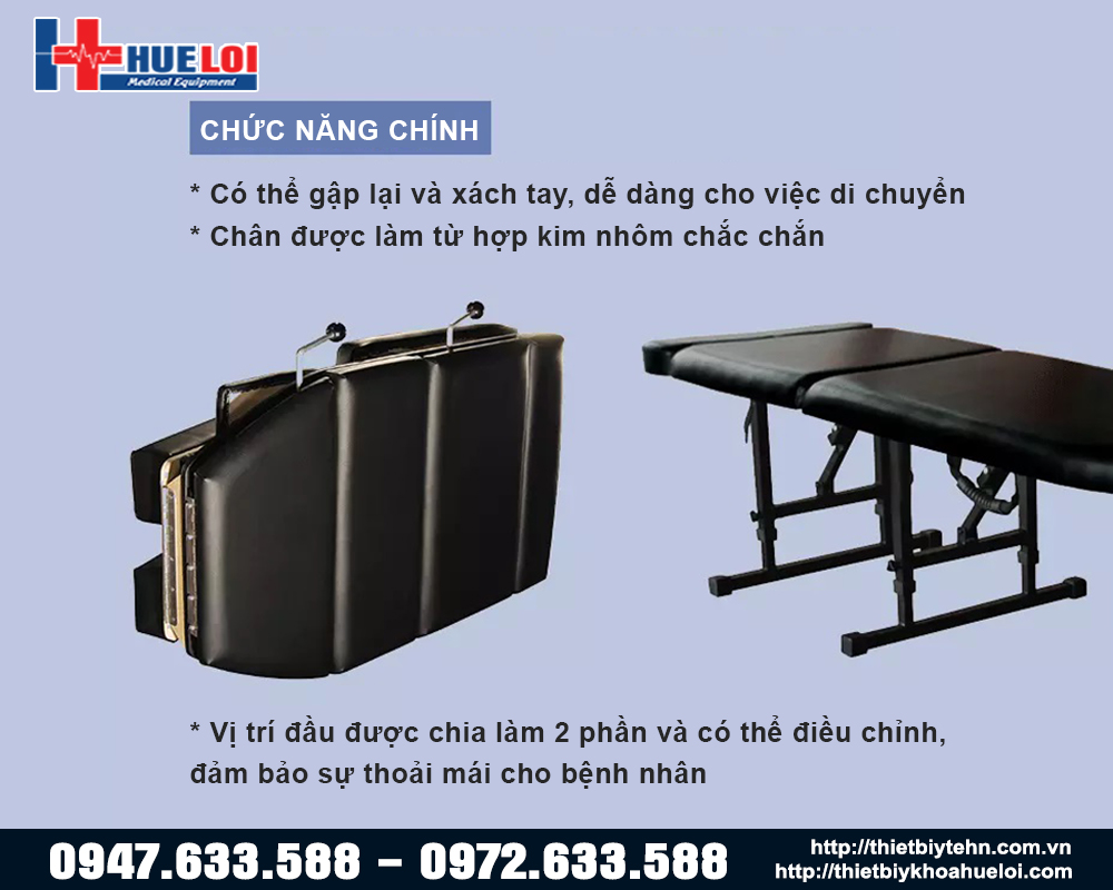 giường tác động cột sống gấp gọn