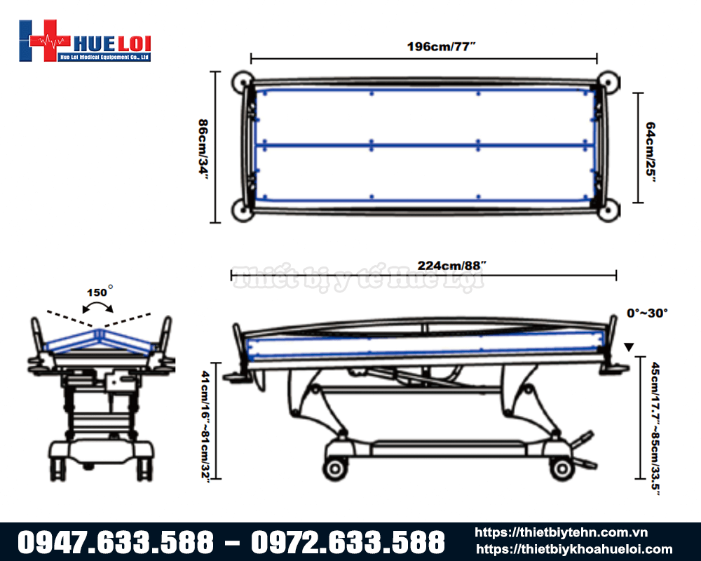 thông số kỹ thuật của giường