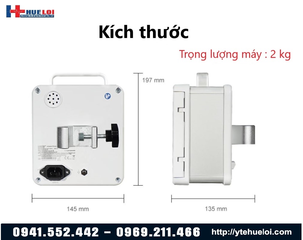 kích thước máy truyền dịch sp 750